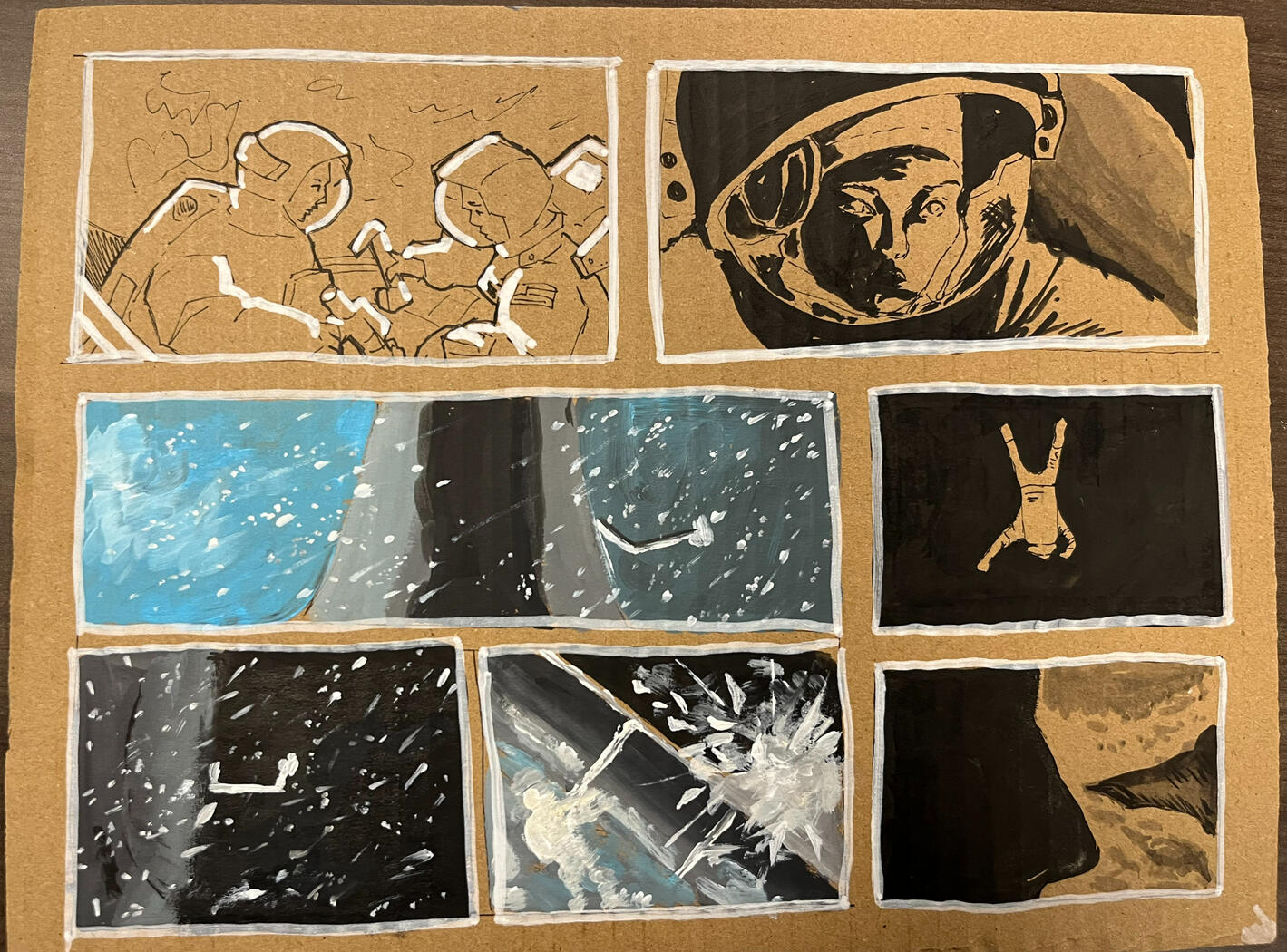 'Gravity' Study, 2023 (acrylic on cardboard)
