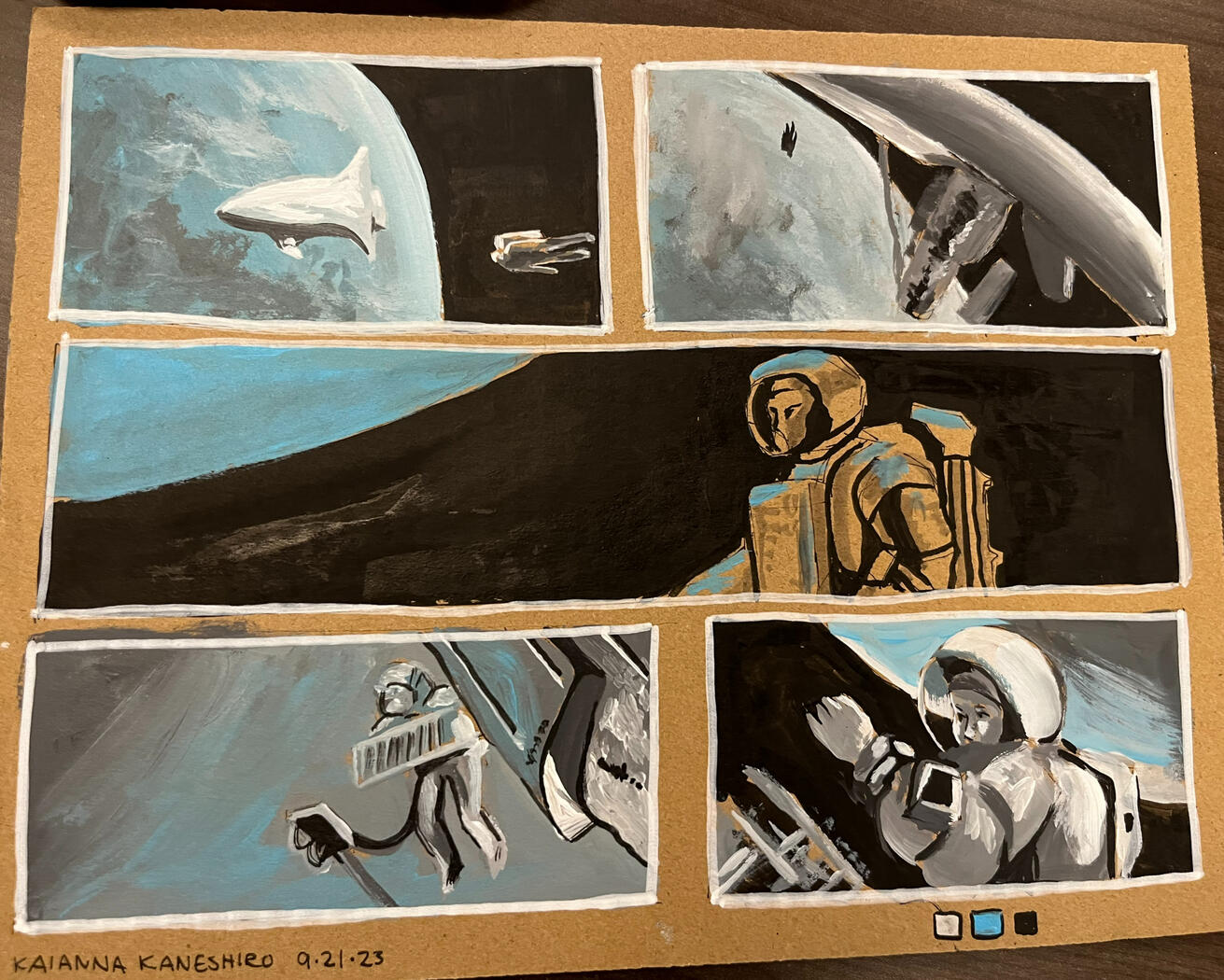 'Gravity' Study, 2023 (acrylic on cardboard)